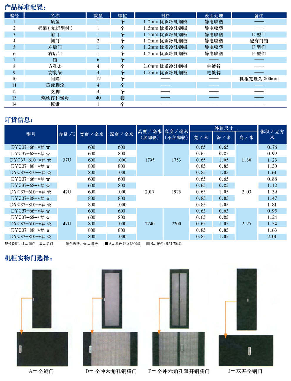 豪華C型網(wǎng)絡服務器機柜 DYC CABINET(圖3)